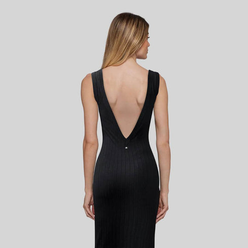 VESTIDO NEGRO KNIT MONASTERY